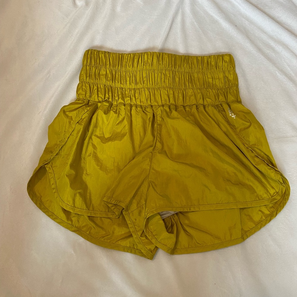 Free People Movement The Way Home Gold Shorts/ Size Small